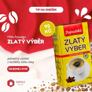 ☕ Kávový tip na dnešek, exkluzivně jen u nás: Mletá Popradská – Zlatý výběr 250g ✨ Tato káva si prošla suchým pražením a...