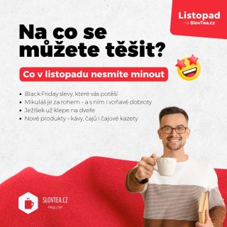 🍁 Na SlovTea.cz vás čeká listopadová porce tepla a pohody ☕ Těšit se můžete na Black Friday slevy, nové produkty i dárkové...