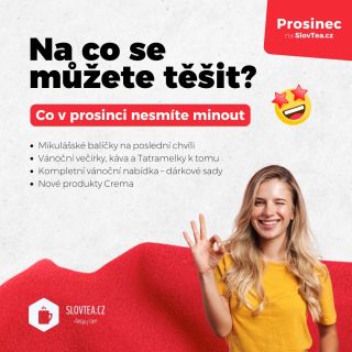 ❄️ Na SlovTea.cz jsme si pro vás připravili řadu překvapení, která zpříjemní předvánoční shon ☕ Čekají na vás mikulášské...